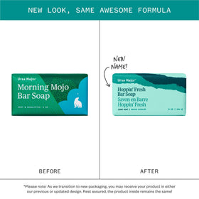 Ursa Major close-up of bar texture showing gritty exfoliant and polishing benefit