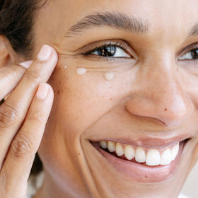 Ursa Major applied in morning routine demonstrating de-puffing benefit
