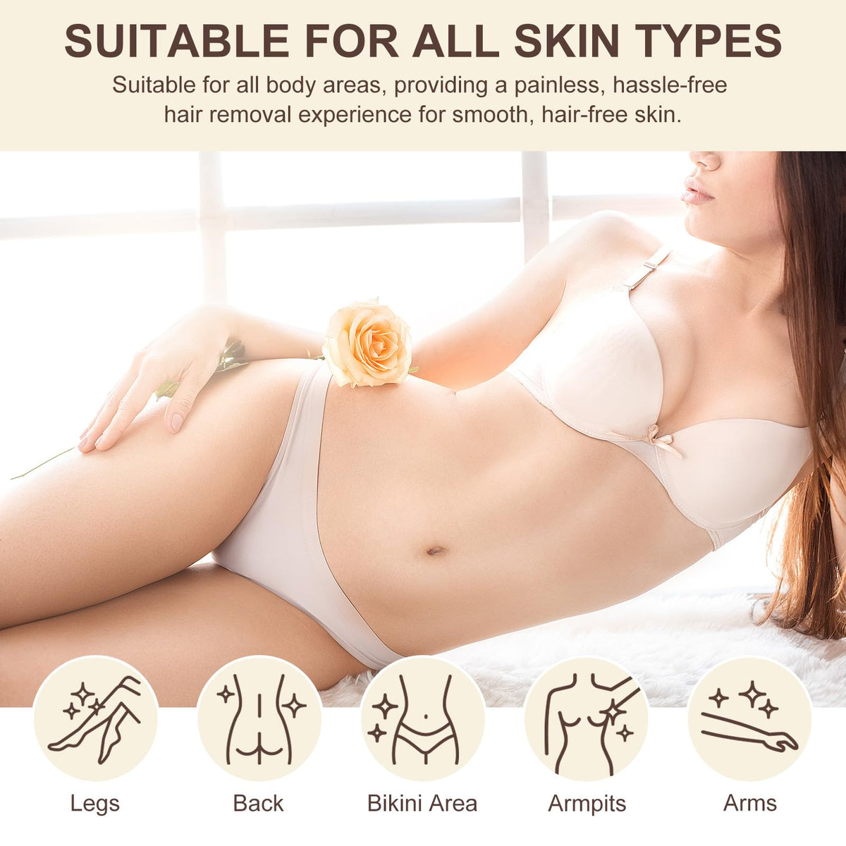 Applying Uruses oil with fingertips to arm for moisturizing benefit