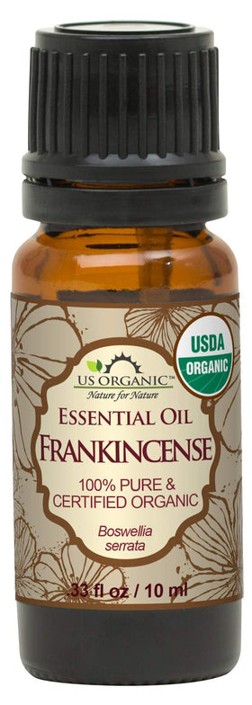 US Organic front packaging showing 10 ml bottle and organic seal for trusted purity