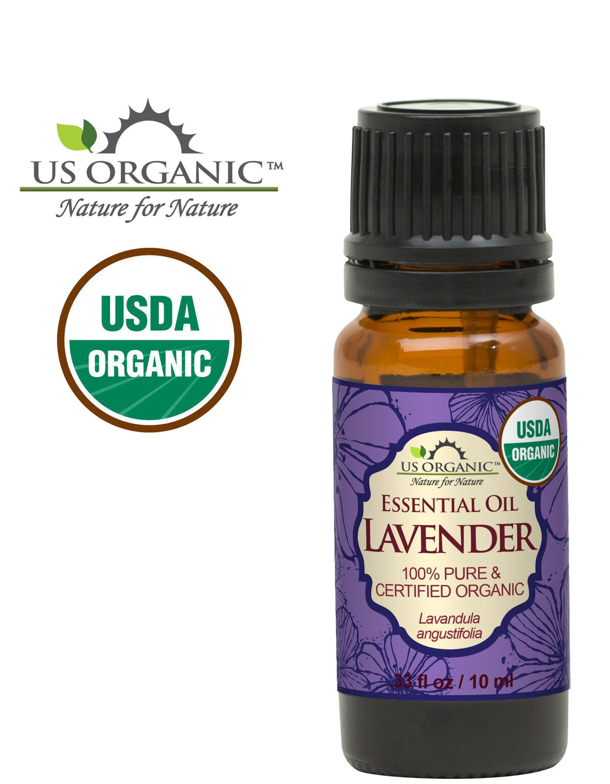 dropper dispensing US Organic lavender oil drop for accurate dosing and convenience
