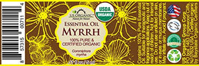 US Organic close-up of myrrh resin highlighting natural sourcing benefit