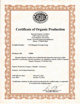 US Organic certification labels showing USDA and Leaping Bunny