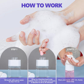 USKICH foaming dispenser producing dense foam, shows effective cleansing benefit