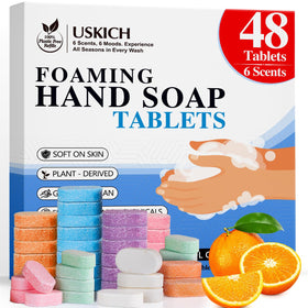USKICH front packaging showing 48 tablets and variety scents, highlights eco benefit
