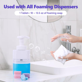 USKICH tablets with clean bathroom sink, suggests stylish sustainable refill solution