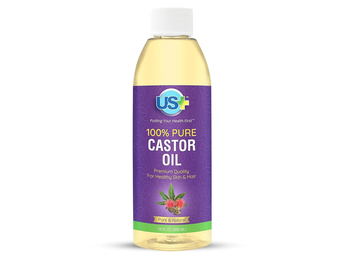 US+ bottle front label showing product and purity benefits