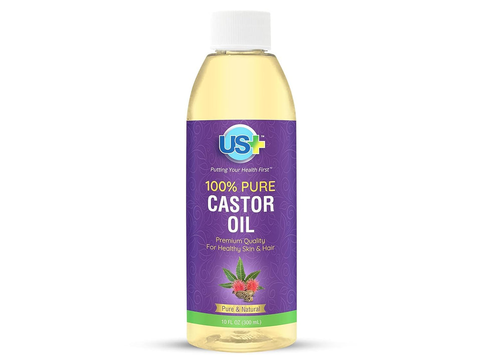 US+ bottle front label showing product and purity benefits