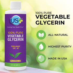 US+ clear glycerin texture closeup highlighting smooth consistency and blending