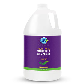 US+ front packaging showing one-gallon bottle and clean label, high-purity visible
