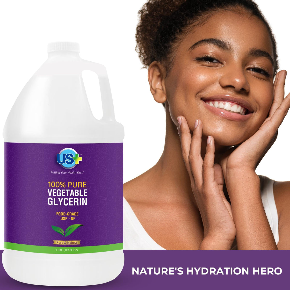 US+ in bathroom use mixed into a DIY lotion for smoother skin results