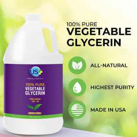 US+ pouring close-up demonstrating clear glycerin texture for easy measuring