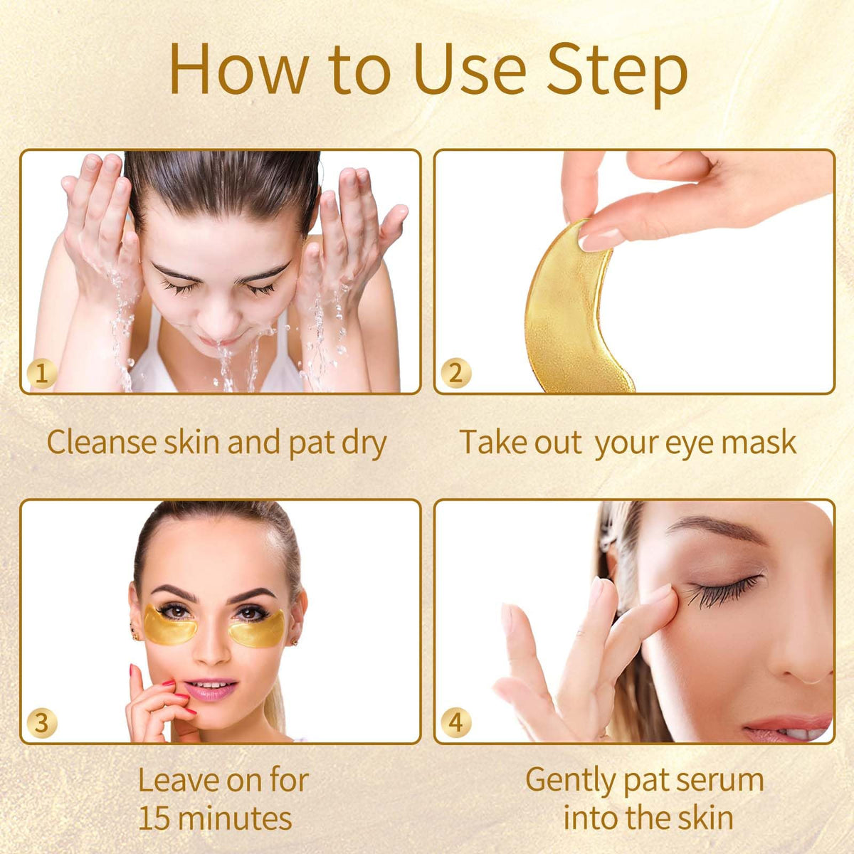 USTELIR nighttime routine scene showing relaxing de-puffing treatment