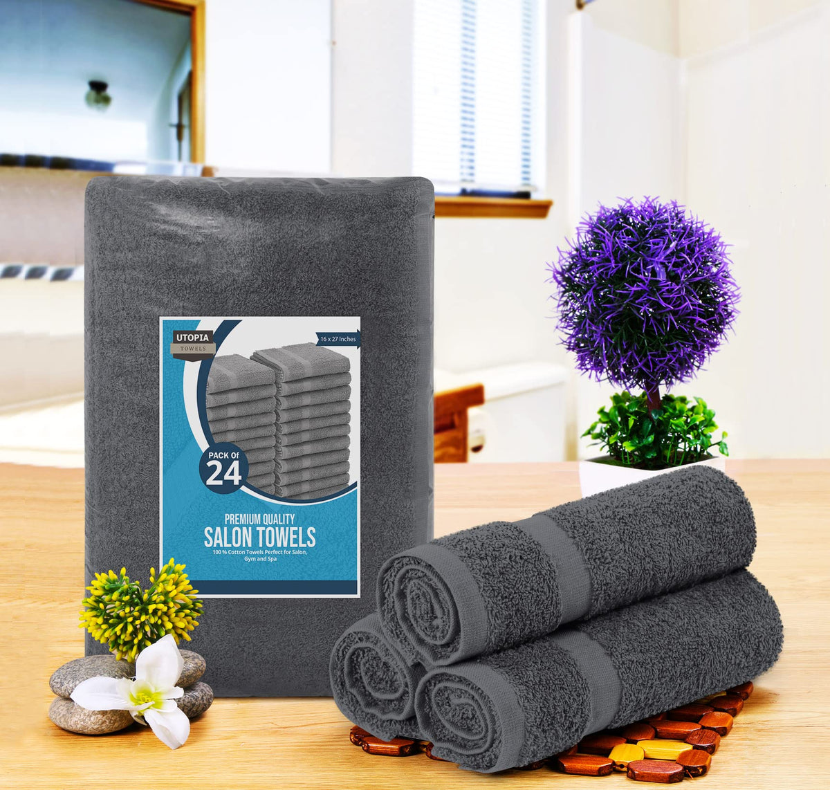 Utopia Towels fabric close-up highlighting soft ring-spun cotton for absorbency