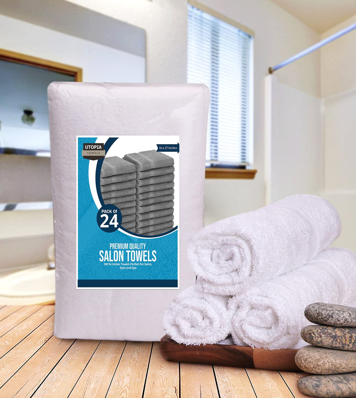 Utopia Towels in salon setting highlighting quick-use convenience
