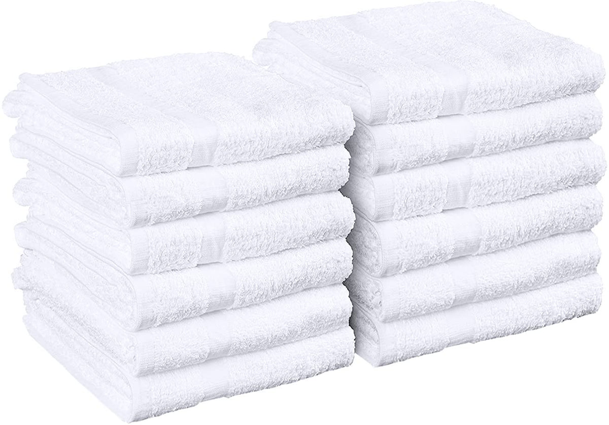 Utopia Towels displayed in bathroom lifestyle scene conveying professional clean look