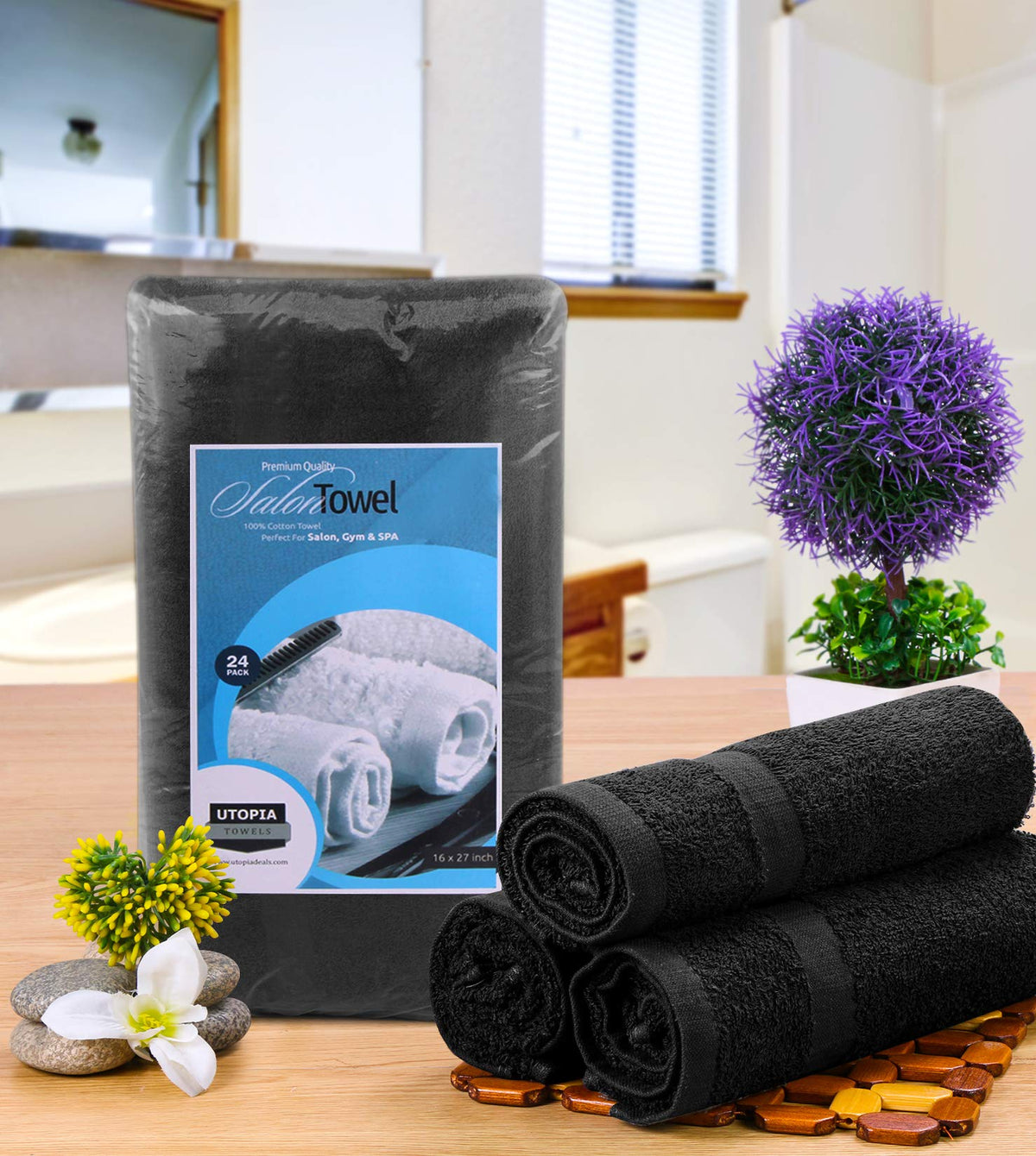 Utopia Towels single towel flat display highlighting smooth, soft feel