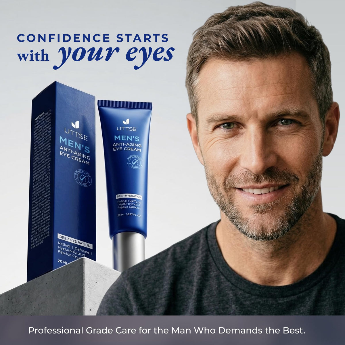 uttse illustrative before and after showing improved under-eye texture and freshness