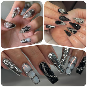 UWETIME display of gold silver white gold and gunmetal finishes for mixed-metal looks