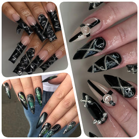 UWETIME scale comparison of chain widths showing variety for different nail sizes