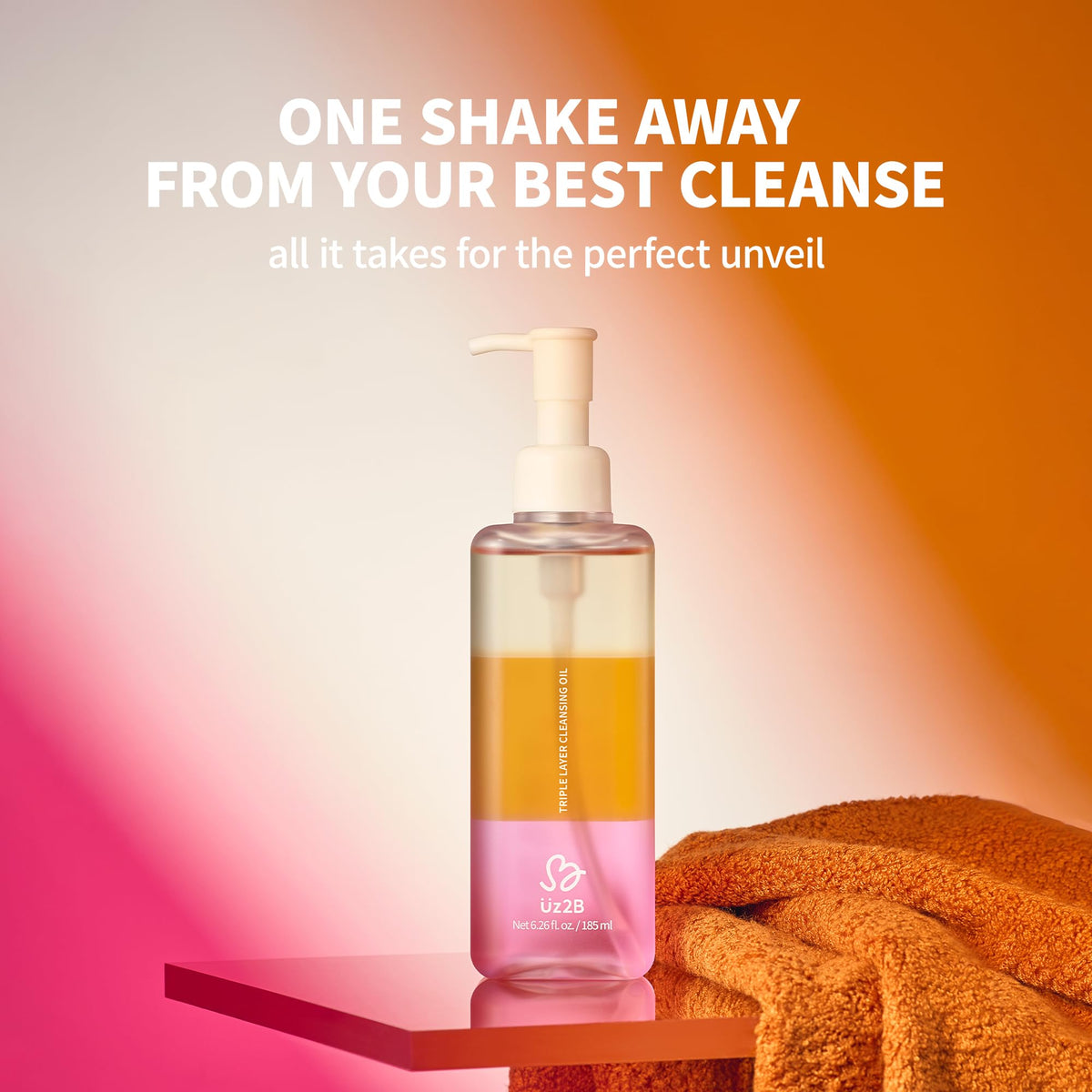 UZ2B shaken emulsion pumped into hand for quick emulsification benefit