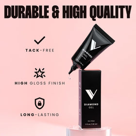 V Beauty Pure tube beside ruler for scale, emphasizes pro-size volume