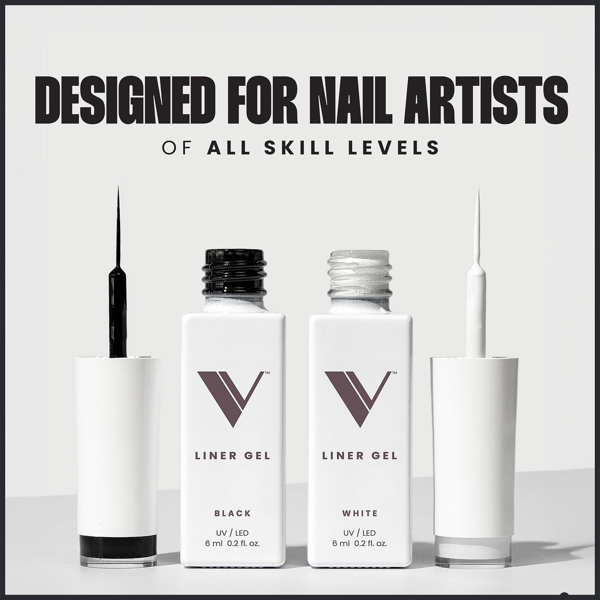 V Beauty Pure fine brush close-up illustrating control for detailed nail art