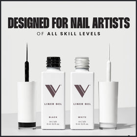 V Beauty Pure fine brush close-up illustrating control for detailed nail art