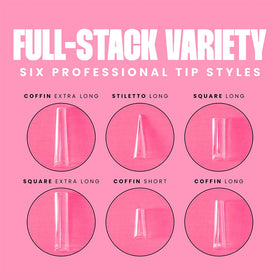 V Beauty Pure tips applied on hand showing easy professional-looking results