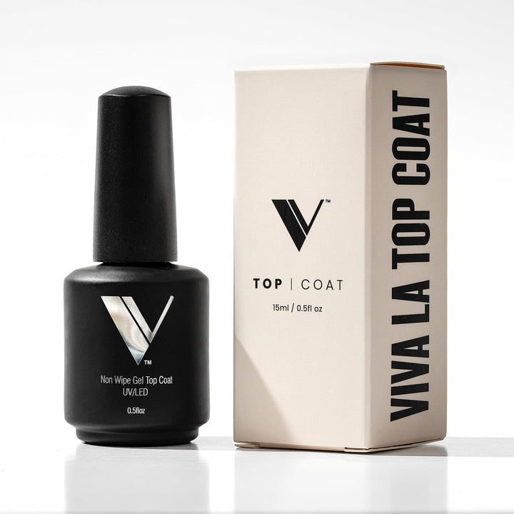 v beauty pure front packaging showing bottle and product name with clear finish benefit