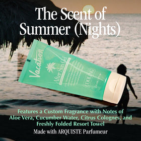 VACATION air freshener can front view delivering resort-like fragrance