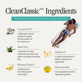 VACATION label and ingredients view highlighting reef-friendly and clean formulation