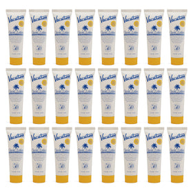 VACATION front packaging showing compact 1 oz bottle and SPF50 protection