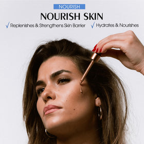 VACATION mixed with moisturizer demonstrating customizable tint and protection