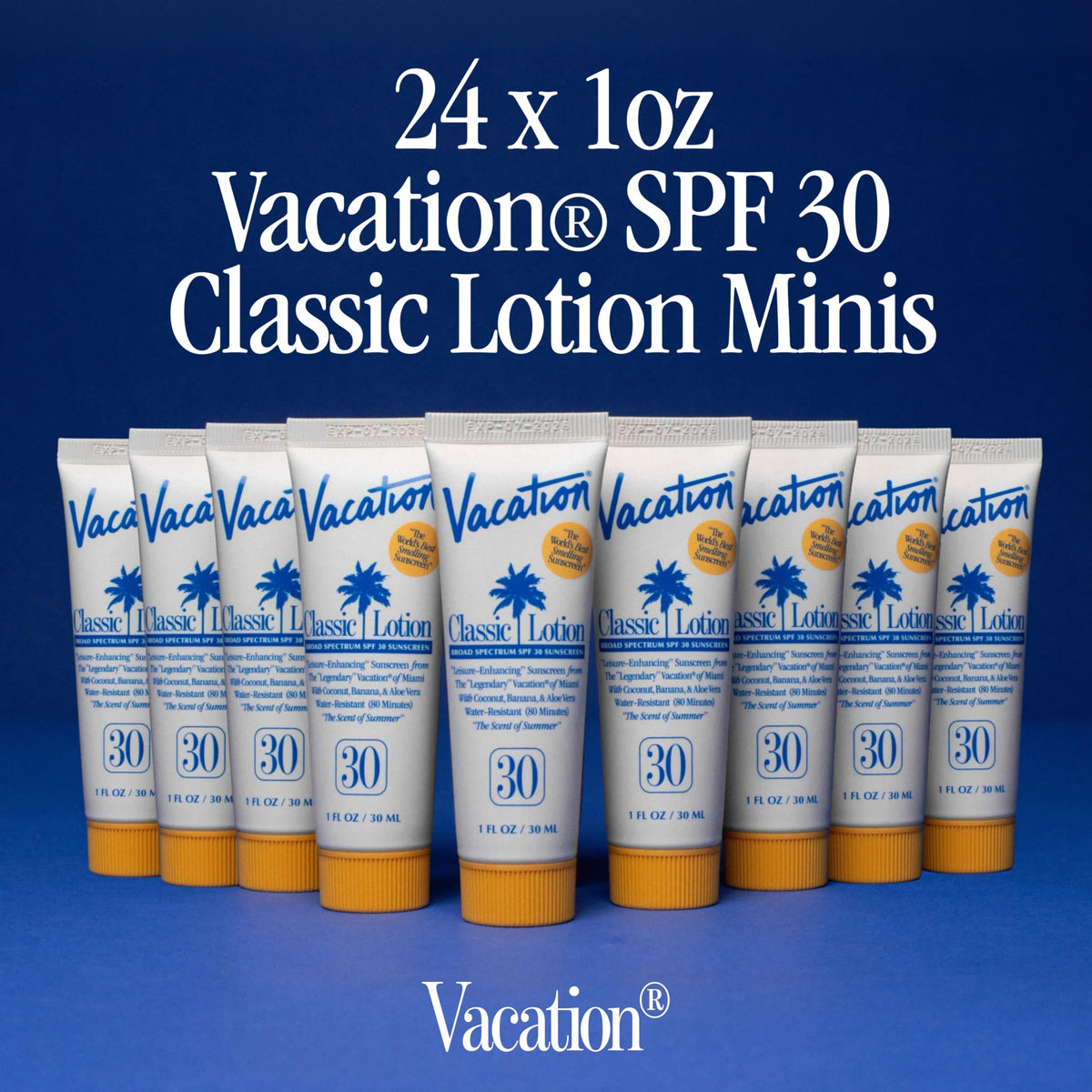 Vacation tube texture closeup demonstrating quick absorption and non greasy feel