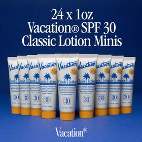 Vacation tube texture closeup demonstrating quick absorption and non greasy feel