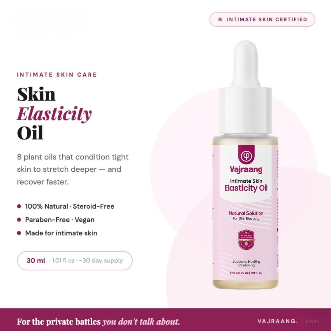 Vajraang oil absorbed on skin showing non-greasy finish and suppleness
