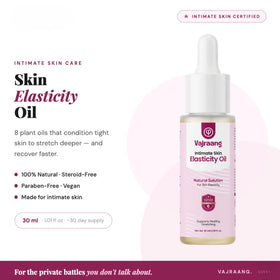 Vajraang oil absorbed on skin showing non-greasy finish and suppleness
