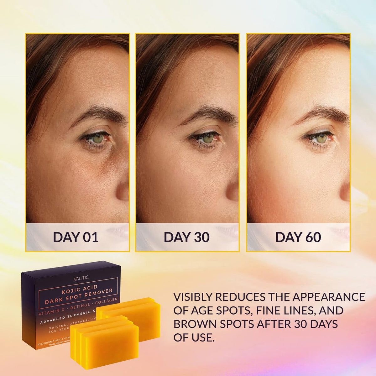 VALITIC soap bar close-up showing smooth texture and creamy finish for gentle exfoliation