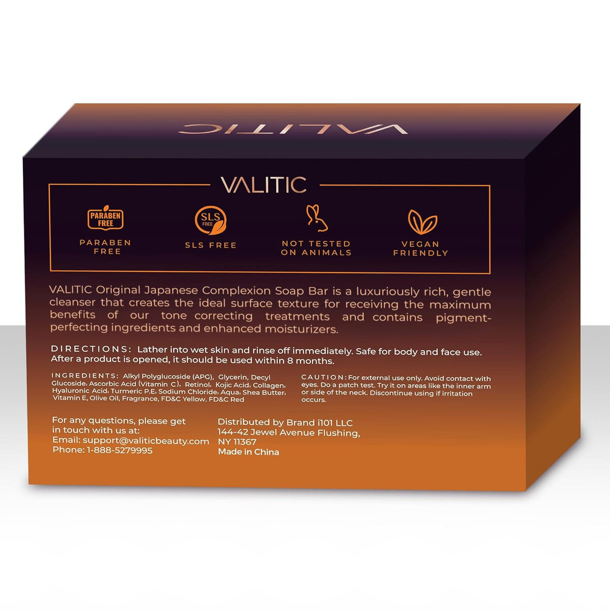 VALITIC bar producing creamy lather during face cleansing for even tone