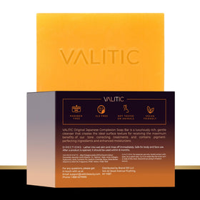 VALITIC soap on bathroom shelf styled in lifestyle setting for daily routine appeal