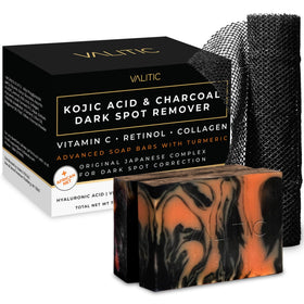 VALITIC black soap front packaging showing product benefits