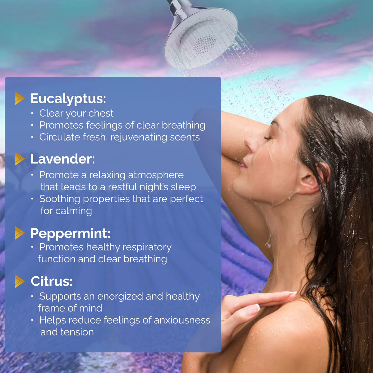 VALITIC eucalyptus steamer on shower ledge promoting easier breathing