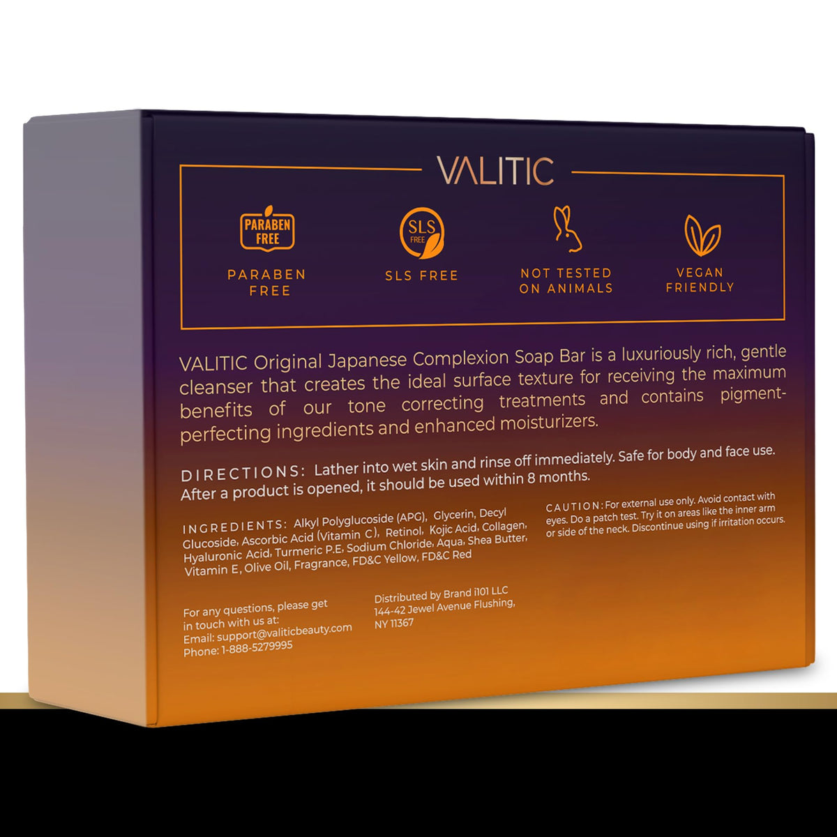 VALITIC four soap bars arranged on wood highlighting full pack value