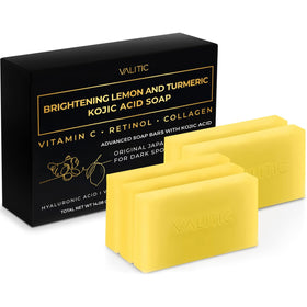 VALITIC front packaging five-pack showing product benefits and brightening promise