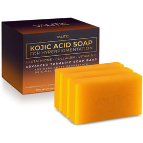 VALITIC front packaging showing three soap bars and benefits
