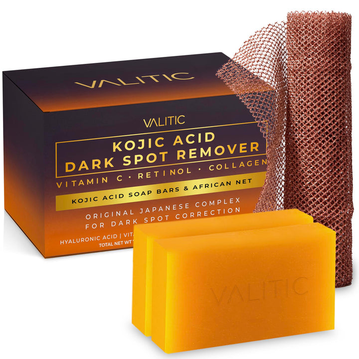 VALITIC front packaging showing two bars and sponge enhancing routine
