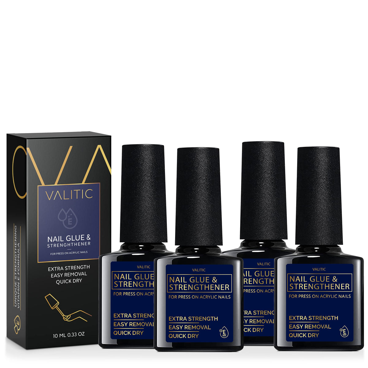 VALITIC front packaging showing four bottles and product benefit