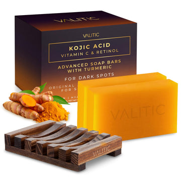 VALITIC front packaging showing two soap bars and holder for convenient storage
