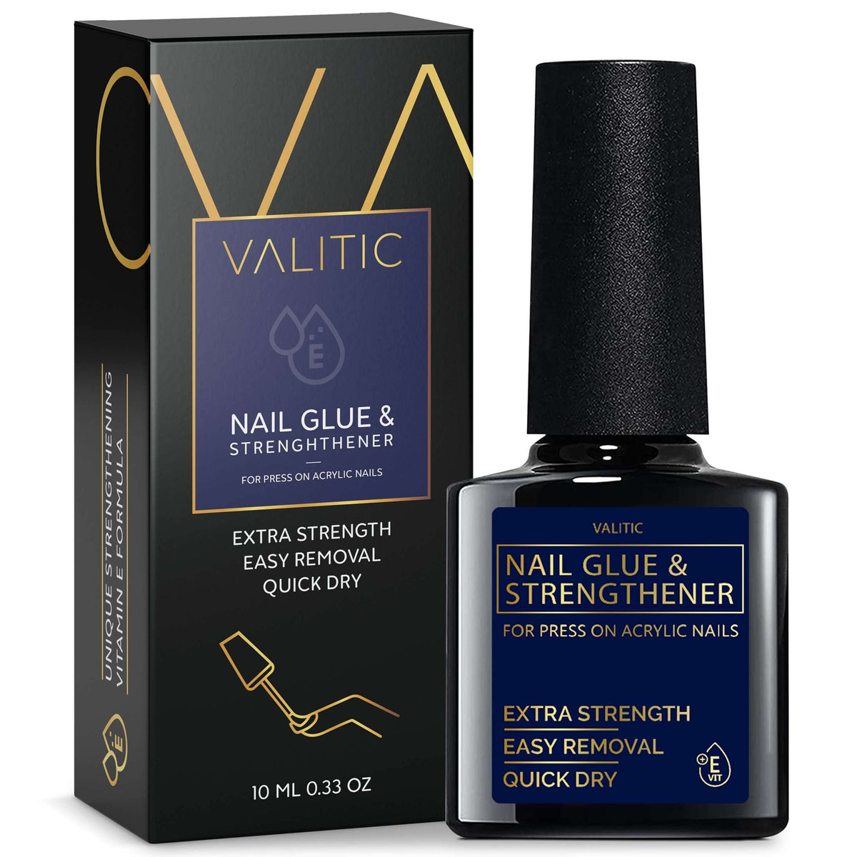 VALITIC front packaging showing compact bottle and branding benefit durable hold